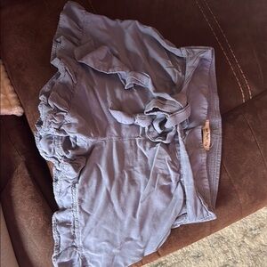 Free People Blue Ruffle Shorts
